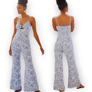 Blue Floral Anthropologie Jumpsuit NWT